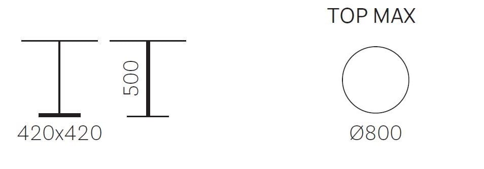 Стальной низкий круглый журнальный столик для контракта Pedrali Lunar ARCH-00044985 - Вид №1