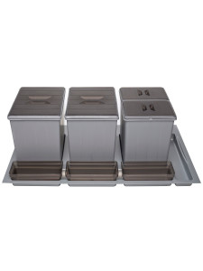 Система сортировки мусора Omega 900/47/4 Metallic Grey NAVAKO