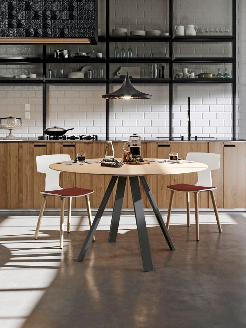 COLOS Круглый стол с основанием 4 звезды Vu Vu b/t 1100/1300 - Вид №1