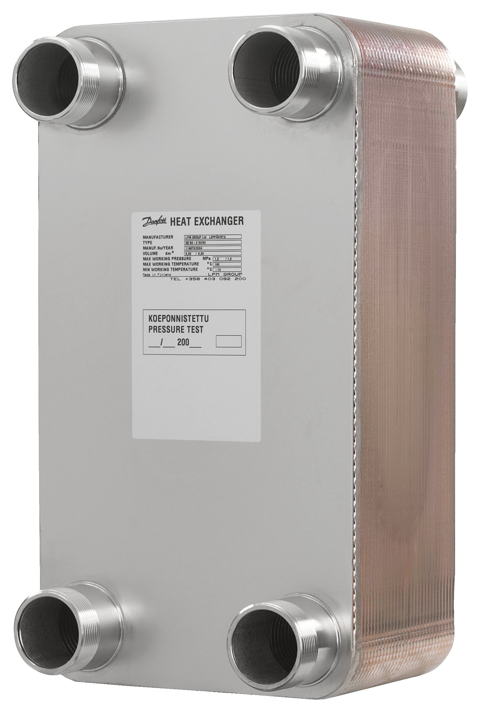 Danfoss Паяный пластинчатый теплообменник серии XB51L XB 51L-1 60 паяный пласт. теплообменник 004B1198  - Вид №6