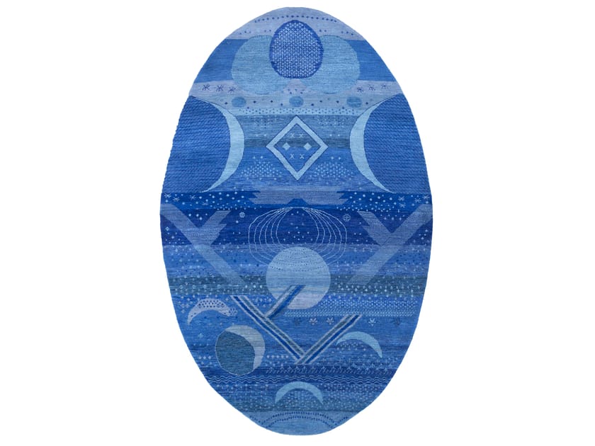 Шерстяной овальный ковер ручной работы Jaipur Rugs Brahmaand-A Cosmic Affair ARCH-00051093