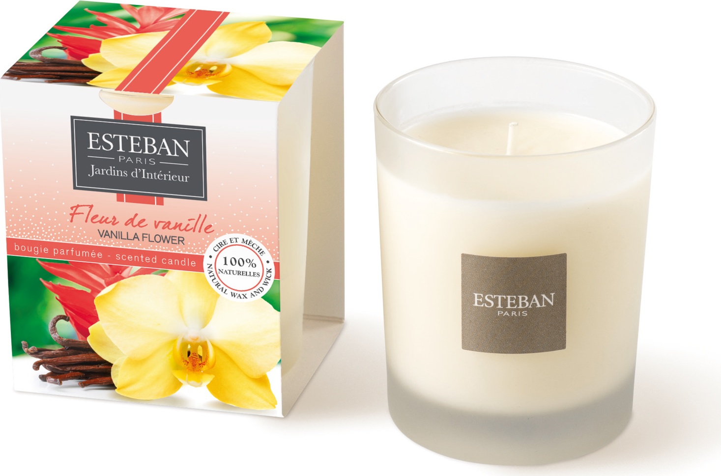 10654233 Esteban АРОМАСВЕЧА ЦВЕТОК ВАНИЛИ, 170 Г Воск 