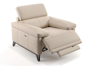 Кожаное кресло с подлокотниками