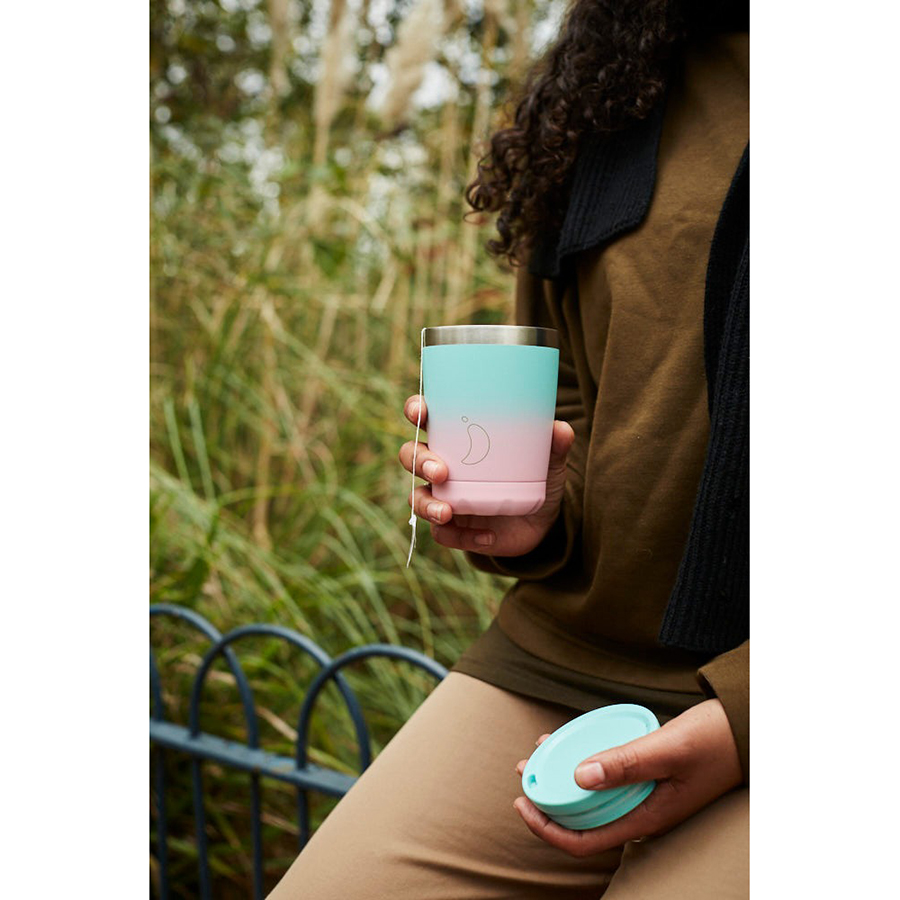 C340GRPAGP Термокружка coffee cup, 340 мл, зелено-розовая Chilly's Bottles  - Вид №4