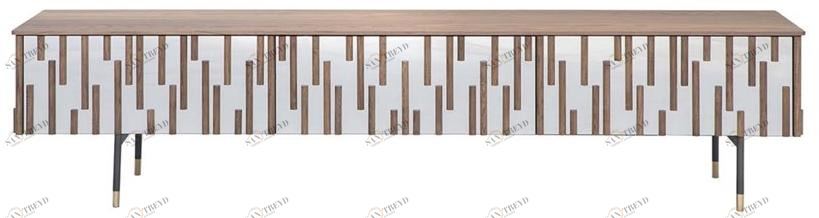 Tonin Casa Тумба под ТВ из дерева и стекла с ящиками Drops T8627