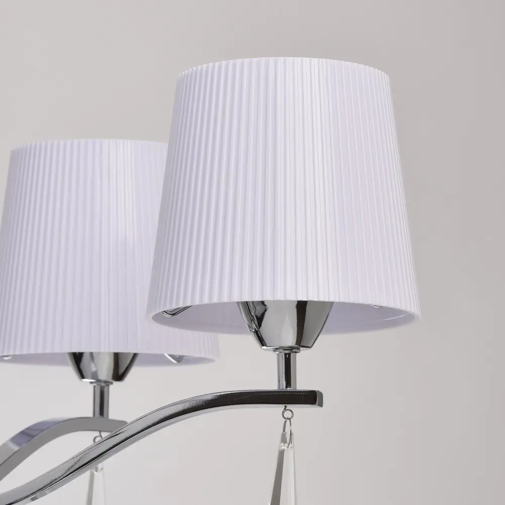 Люстра подвесная "Прато" 5 ламп 10 м2 цвет хром/сиреневый MW-Light STLM-2086309 - Вид №3