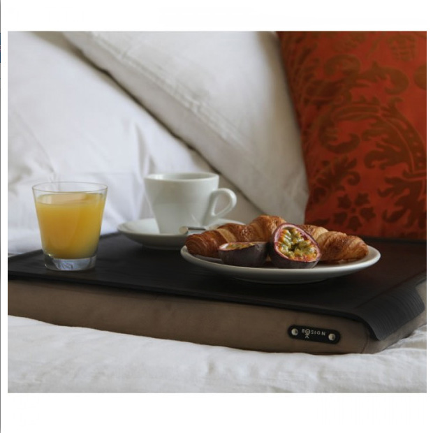 Подставка с пластиковым подносом Laptray черная-песочная Bosign 261360 - Вид №2