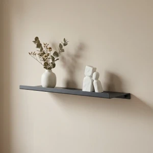 Настенная полка 44x12 см металл цвет черный