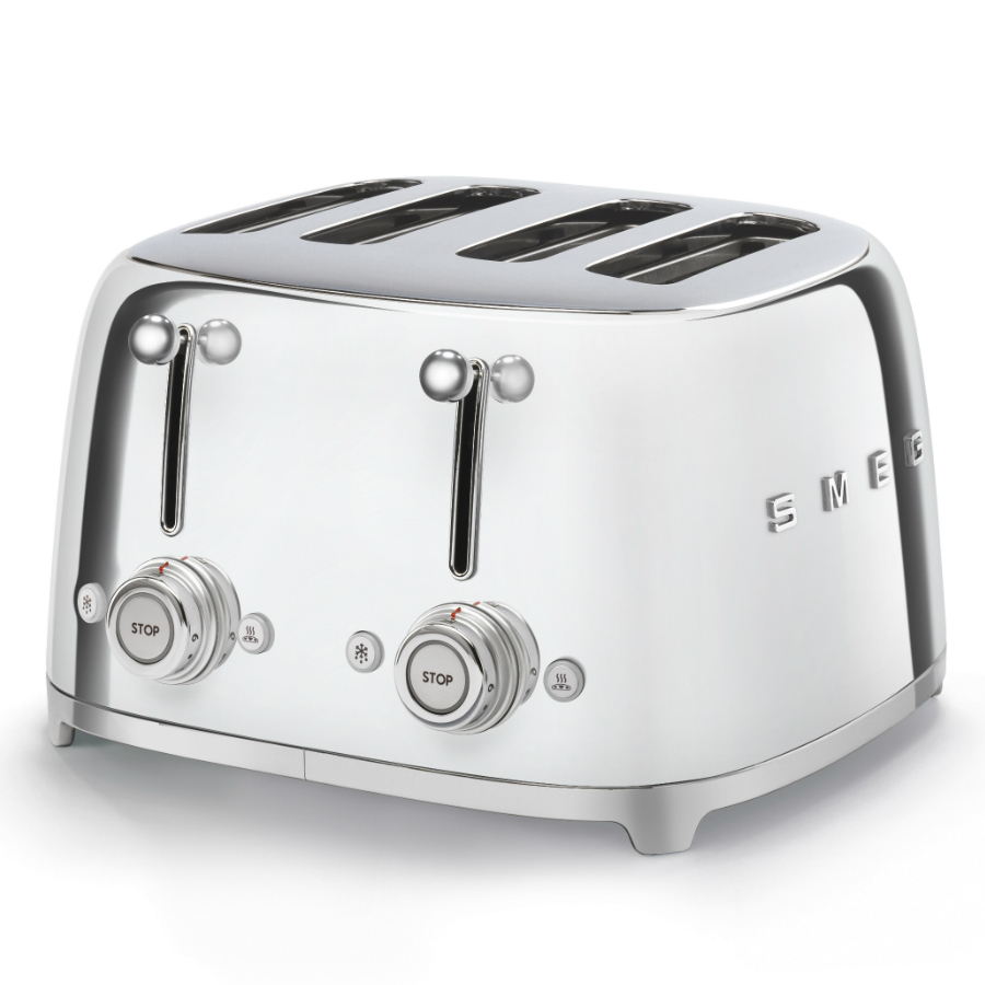Тостер на 4 ломтика Smeg, хром TSF03SSEU - Вид №1