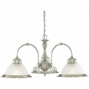 Подвесная люстра Arte Lamp American Diner A9366LM-3SS белая ARTE LAMP AMERICAN DINER 056190 Белый