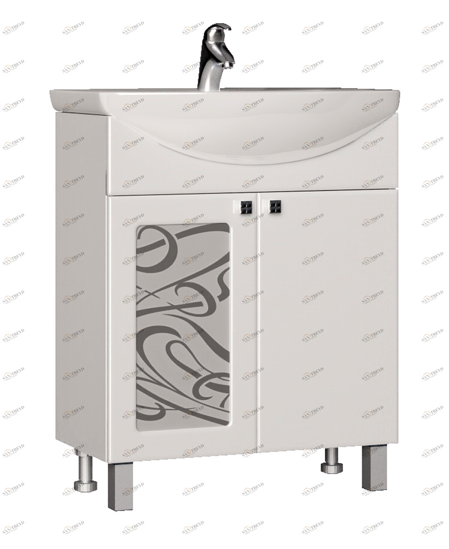 Тумба с раковиной Provans 0-700 (Балтика)710⨉440⨉840 мм белый Santreyd sun-id-664555