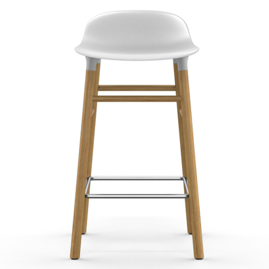 Барный стул Form с ножками из дуба 65 см, белый Normann Copenhagen 602780 - Вид №3