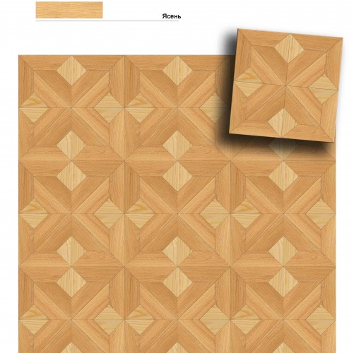 Художественный паркет Da Vinci Щитовой 26-448 Дуб (Гладкая) 500х500 мм 26010448 - Вид №1