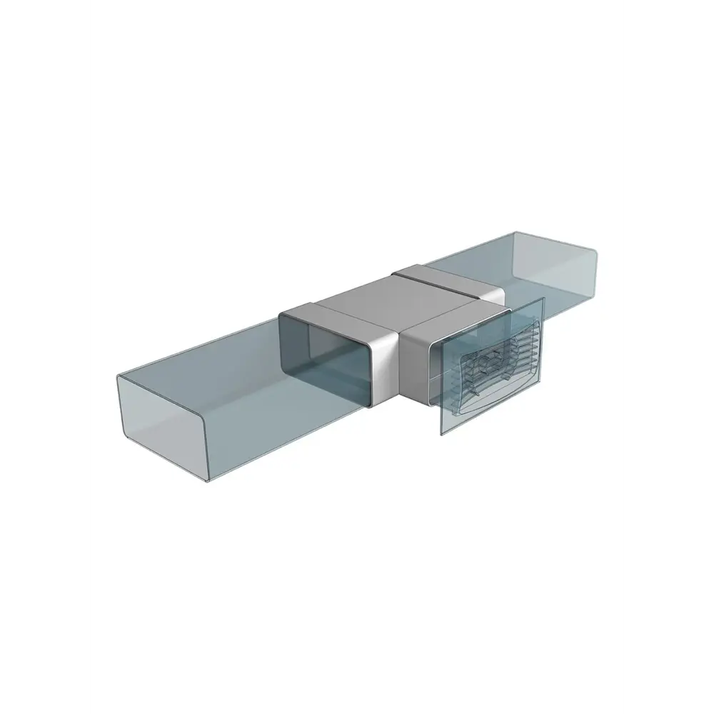 Тройник для плоских воздуховодов Fonet 55x110 мм пластик STLM-2207822 - Вид №5