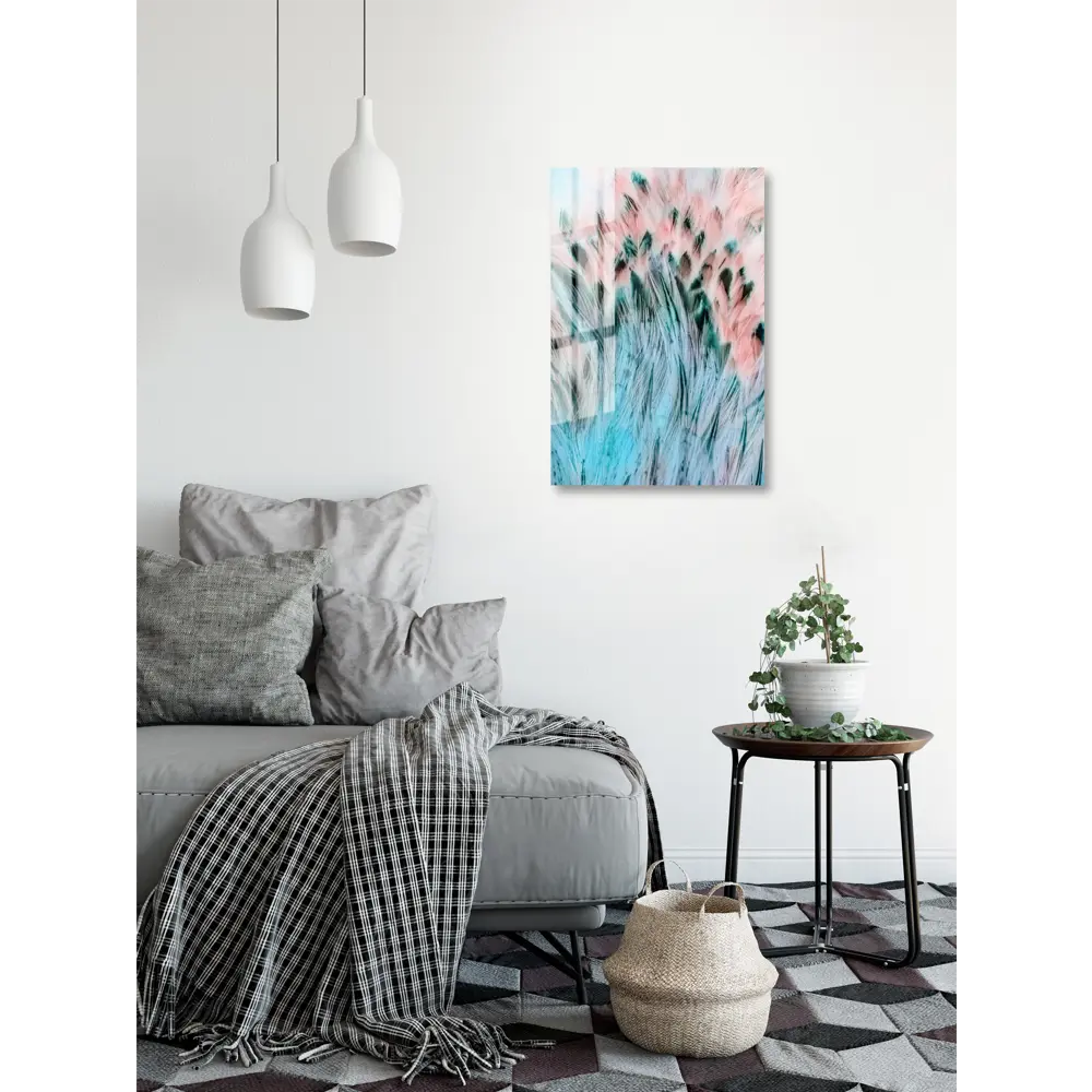 Картина на стекле «Перышко» 40x60 см цвет розовый 82977325 STLM-2200223 ARTABOSKO  - Вид №4