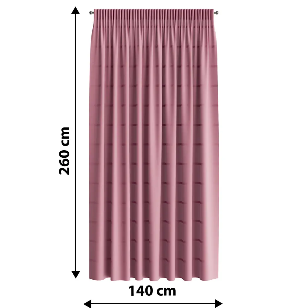 Штора на ленте 140x260 см цвет розовый GARDEN STLM-2023716 - Вид №2