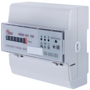 Счётчик электроэнергии Нева 303 1 S0, трёхфазный