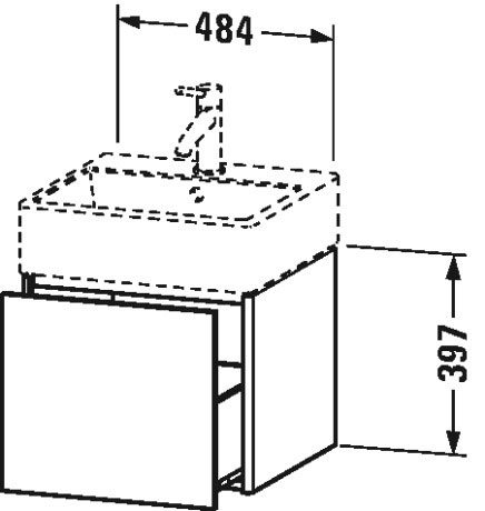 XS409201818 XSquare Тумбочка подвесная Белый матовый, декор Duravit - Вид №1