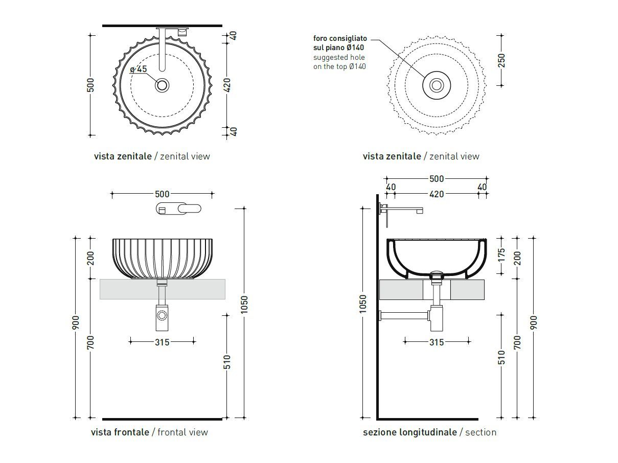 Керамическая столешница Ceramica Flaminia восемнадцатый век ARCH-00007928 - Вид №3