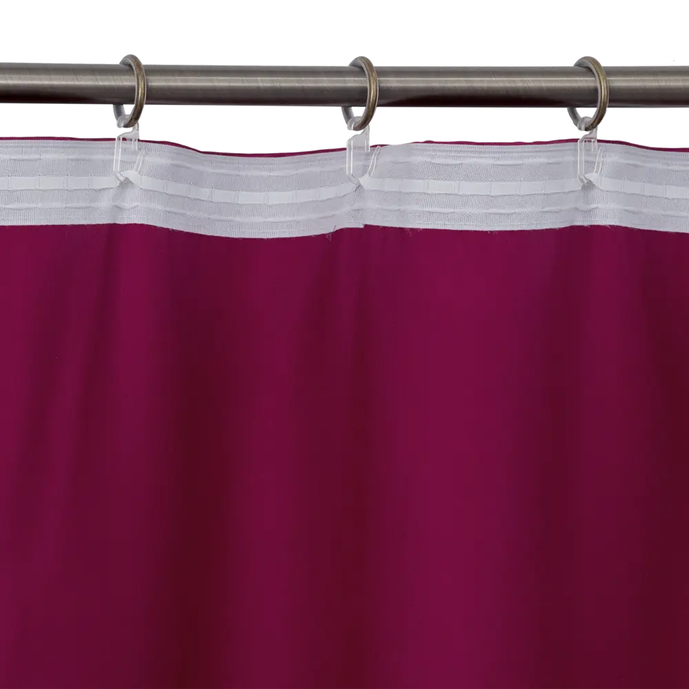 Штора на ленте «Сатин», 140х260 см, однотон, цвет красный ТОРГОВЫЙ ДОМ ТЕКСТИЛЬ STLM-2208187 - Вид №4