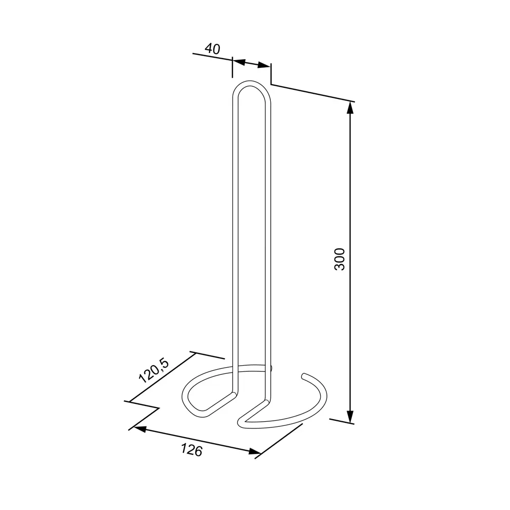 Держатель для кухонных бумажных полотенец KONSENSA 30 см сталь цвет черный STLM-2017092 - Вид №4