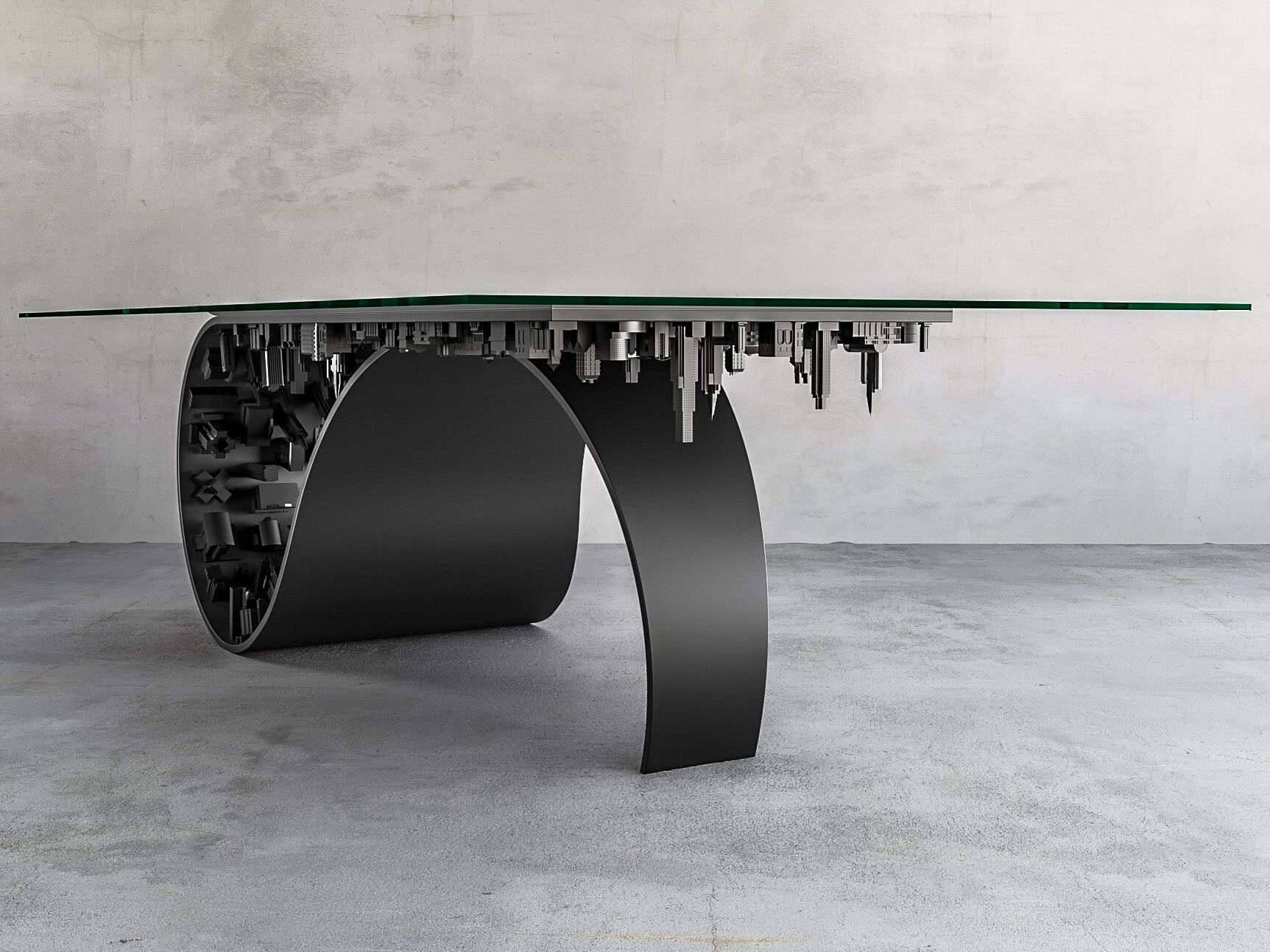 Прямоугольный обеденный стол из дерева и стекла LO Contemporary город ARCH-00088576 - Вид №5