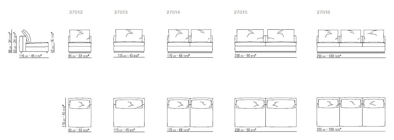 Ткань диван Flexform Asolo ARCH-00132858 - Вид №13