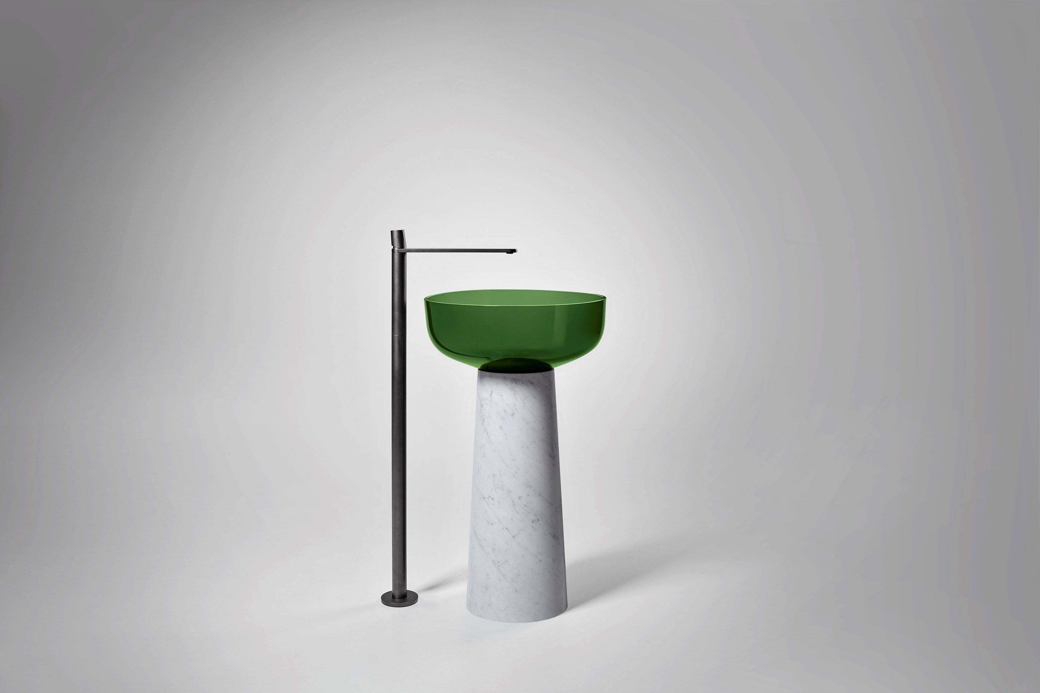 Каррарский мрамор отдельно стоящий круглый умывальник Antoniolupi ALBUME10 + ALBUME21 ARCH-00067725 - Вид №12