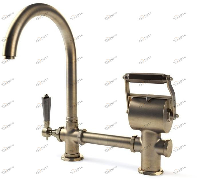 Officine Gullo Металлический кухонный смеситель с одним отверстием на палубе sun-id-1362737
