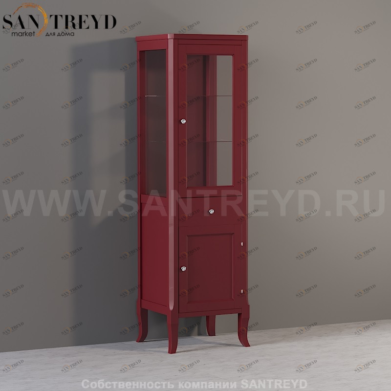 731553 Шкаф витрина, высота 160,5 см, ширина 46,5 см. Retro Kerasan