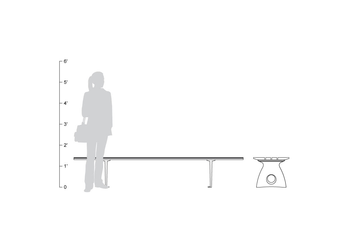 FSRT47 Скамейка Леда  Forms-surfaces  - Вид №13