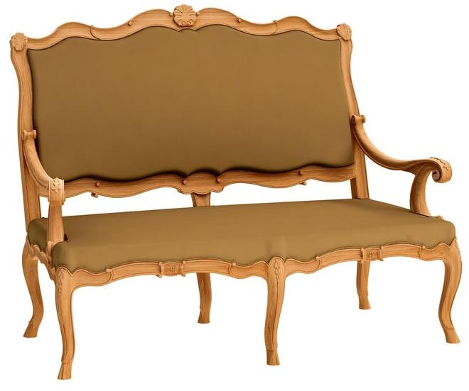 ASTELLO 2-местный диван из тикового дерева Fleur de lys sun-id-1477444 - Вид №4