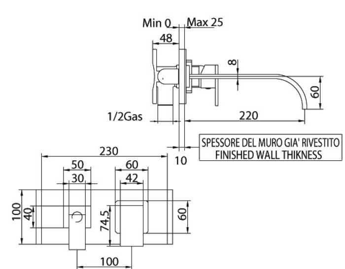 751120SN05 Смеситель Bandini Ice Cube 2 Santreyd  - Вид №3