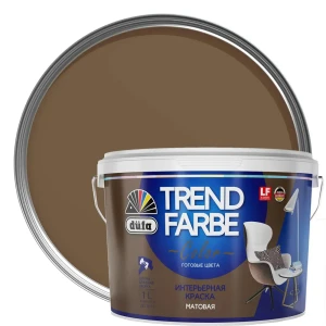 Краска для стен и потолков Trend Farbe цвет Шоколад 1 л