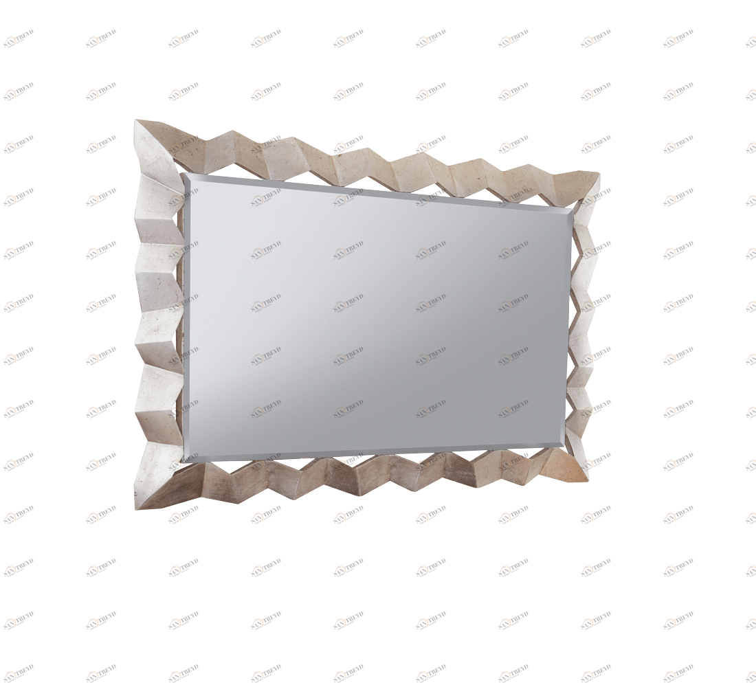 Gentry Home Адель Mirror hand carved wood frame Флорентийское серебро GH102975 