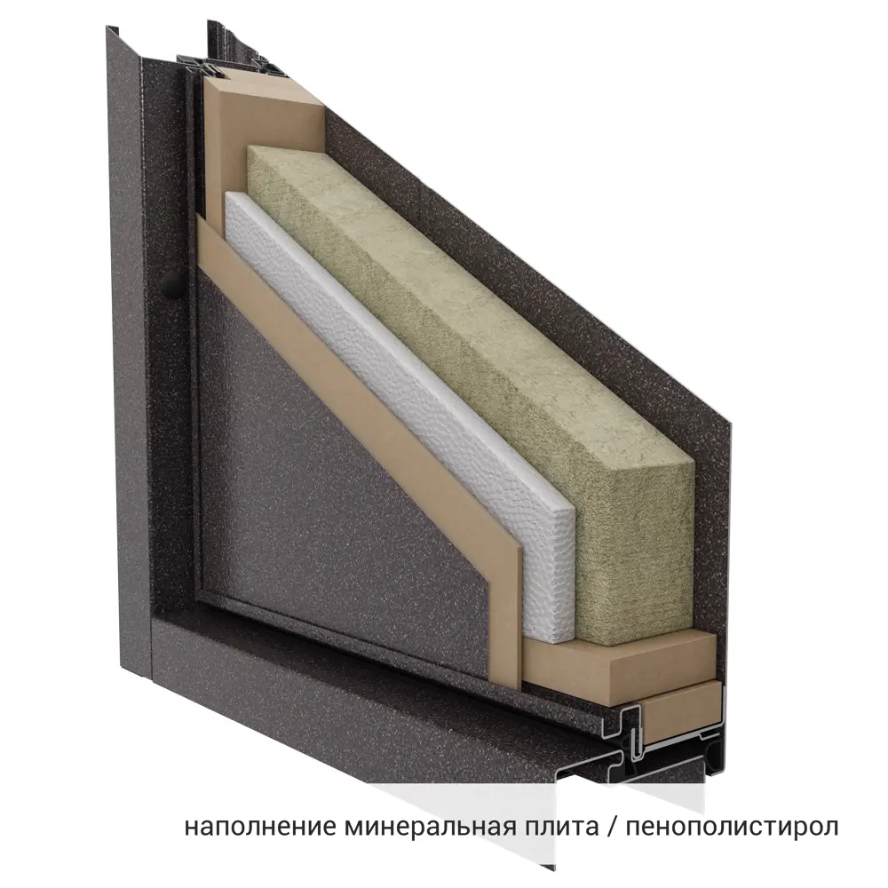 Дверь входная металлическая Денвер 860x2050 мм левая. цвет коричневый TOREX STLM-2204201 - Вид №12