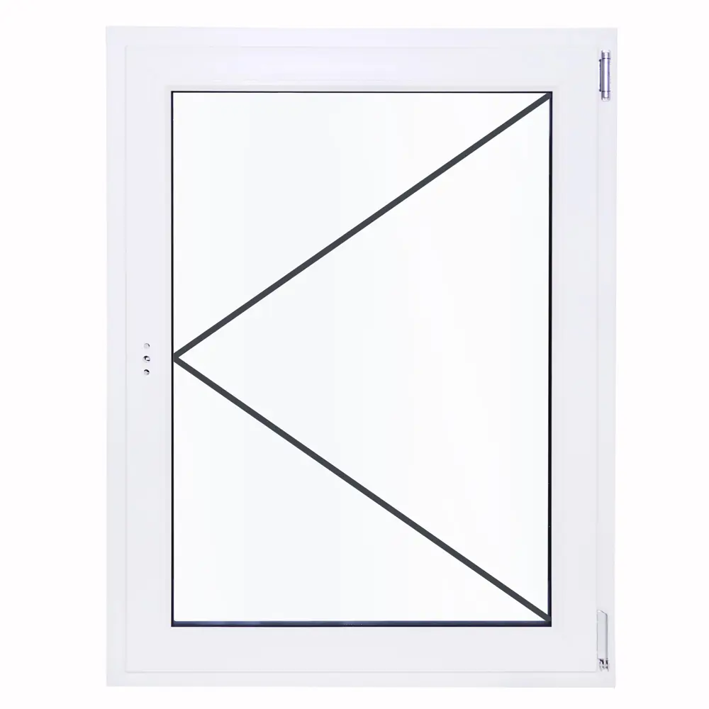 Окно пластиковое ПВХ Deceuninck одностворчатое 1200x800 мм (ВхШ) стекло 4 мм поворотное белый STLM-2037960