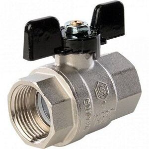 Кран шаровый STOUT ВВ 1" полнопроходной, бабочка