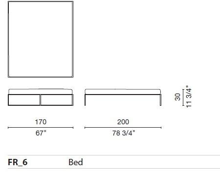 Cappellini Кровать из окрашенного металла Fronzoni ’64 sun-id-1488857 - Вид №4