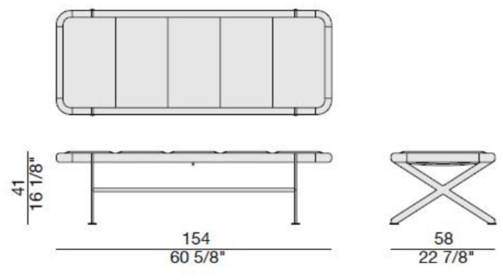 Porada Мягкая скамья из ткани Nineteen sun-id-1352565 - Вид №2