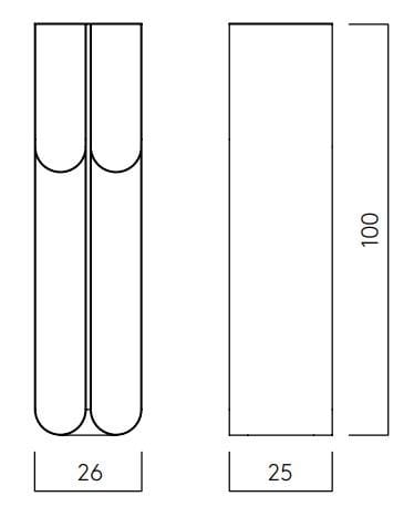 Стальной пьедестал с порошковым покрытием Kristina Dam Studio Curved ARCH-00111113 - Вид №2