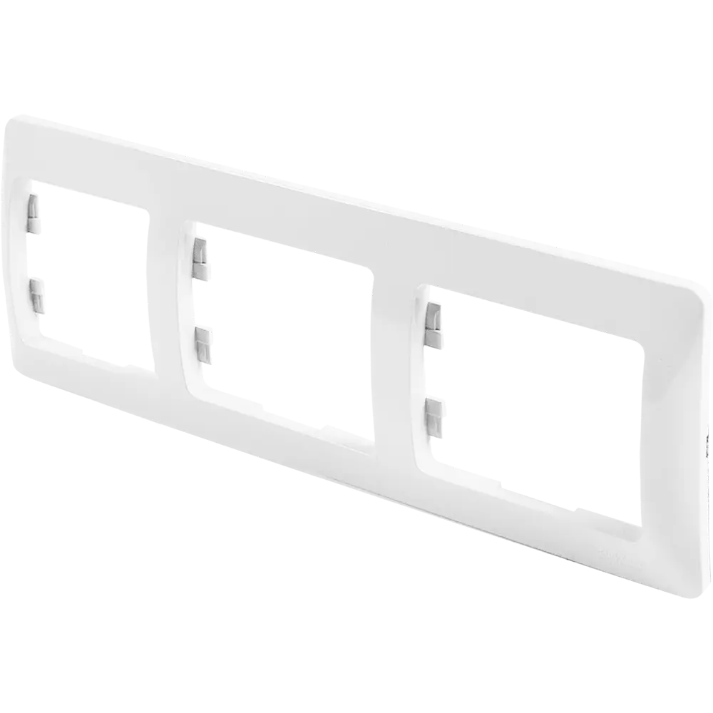Schneider Electric Glossa - Элегантная рамка для розеток на 3 поста 86710228 STLM-0070832 - Вид №1