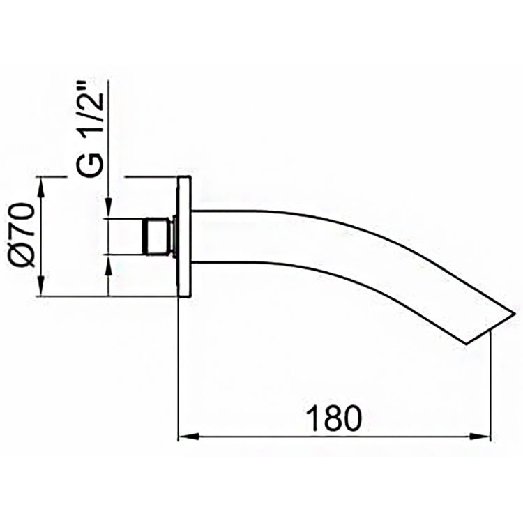 AC0869844 Смеситель ванны с душем Webert Aria - Вид №1