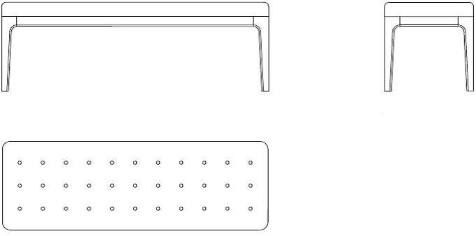 Morelato Мягкая скамейка ясень Bellagio 5334/f - Вид №2