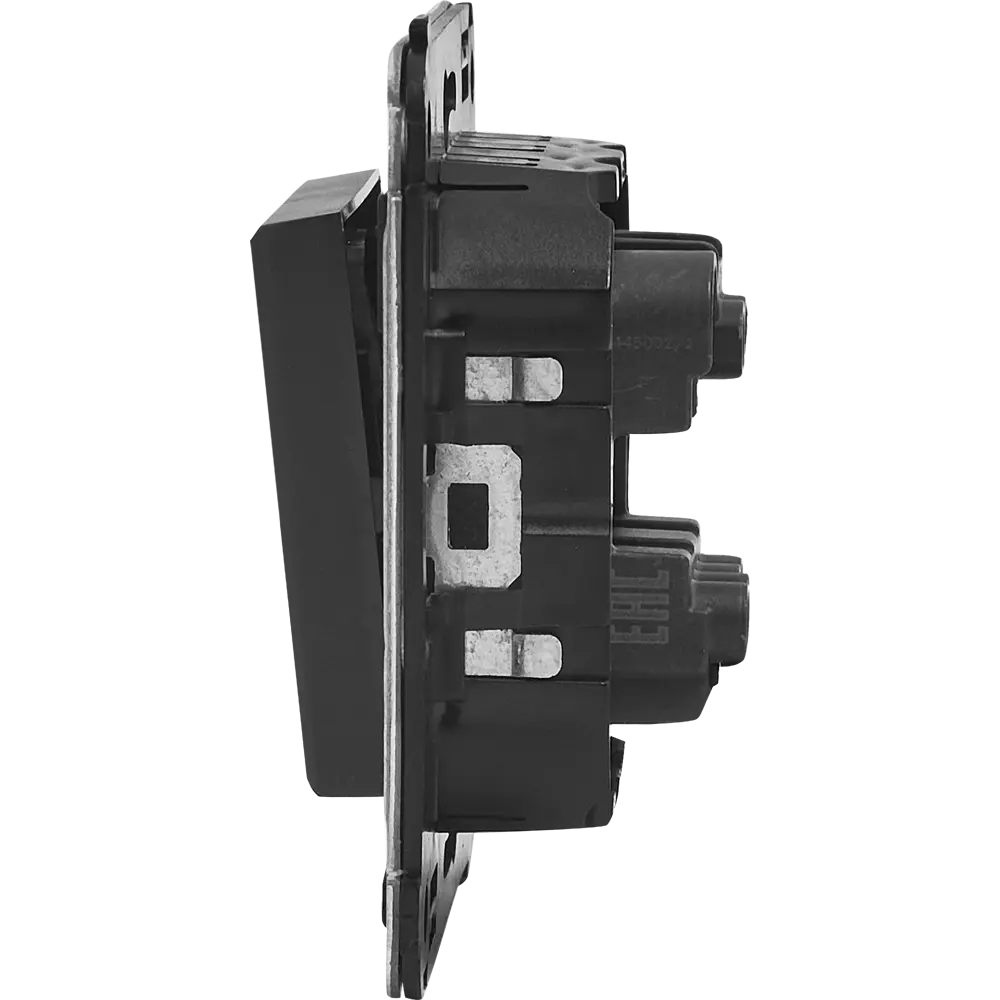 Переключатель встраиваемый DKC Avanti 1 клавиша цвет черный матовый STLM-2118703 - Вид №3