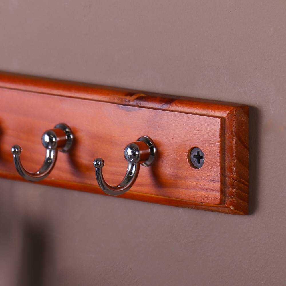 Вешалка-ключница , 220x40x30 мм, темная сосна LJPS0014 Public Steel Россия  - Вид №3