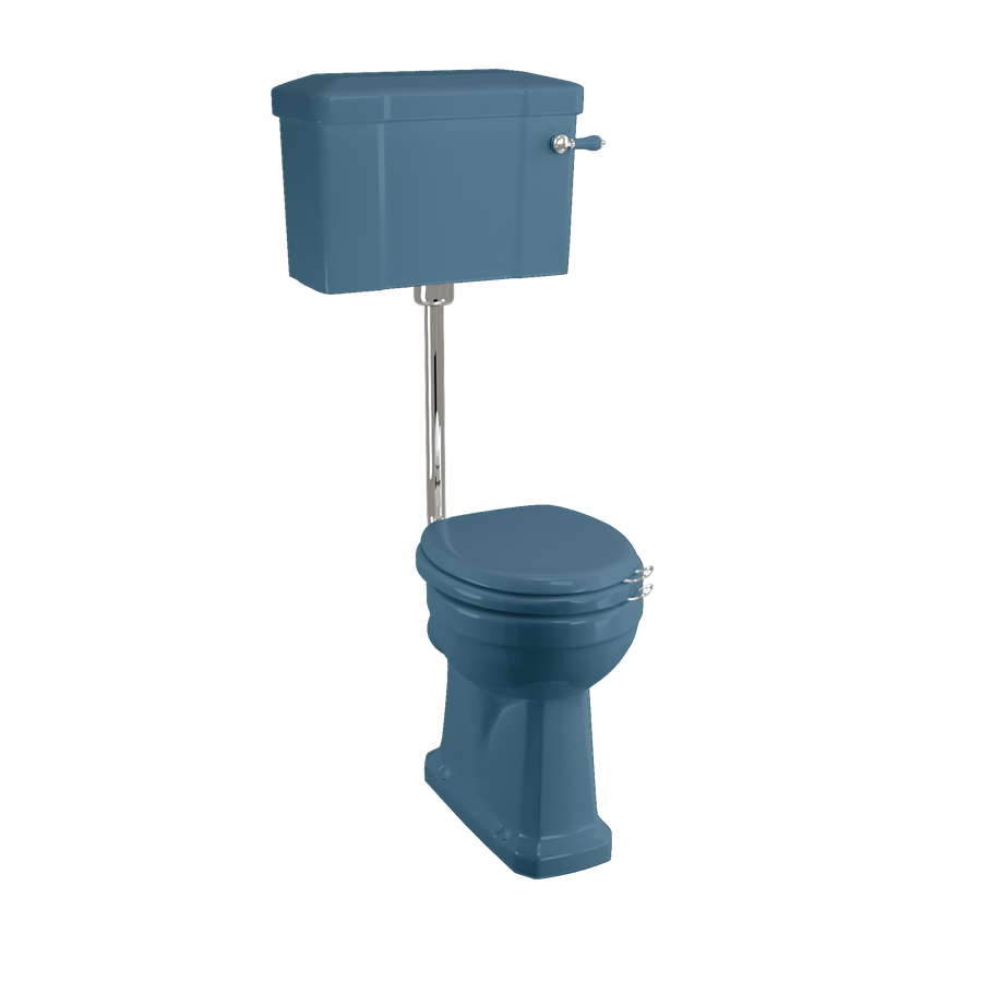 Burlington Bespoke Стандартный низкоуровневый унитаз Alaska Blue Standard на заказ с бачком на 520 рычагов P2 BLUE T31 CHR C1 BLUE 