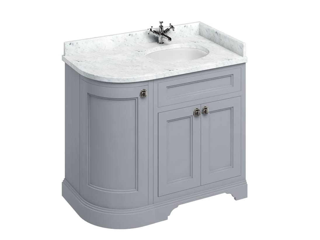 Деревянный угловой умывальник с дверцами Burlington MINERVA ARCH-00071219 - Вид №8