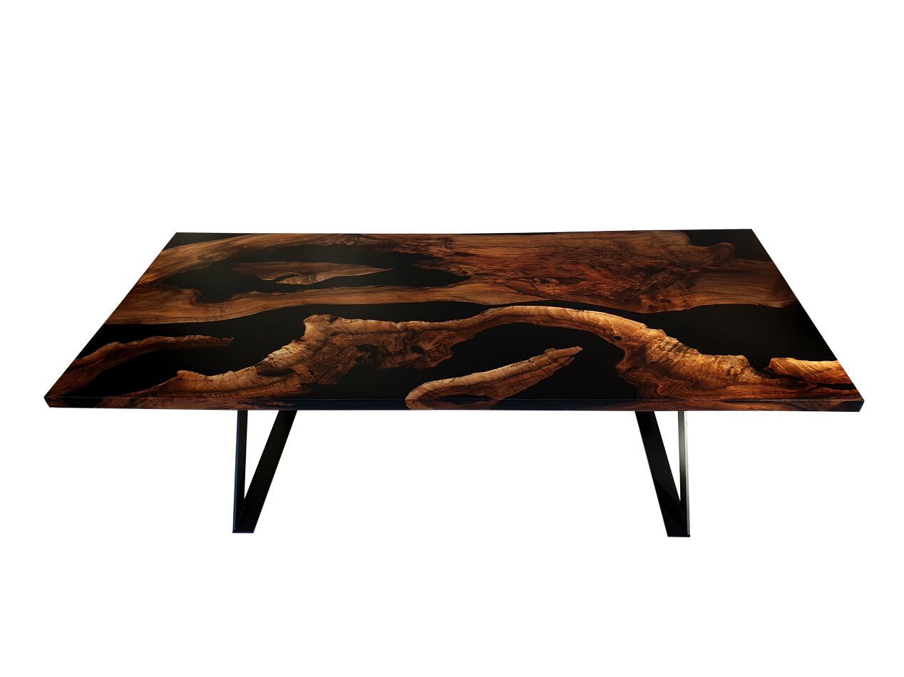 Прямоугольный стол из орехового дерева и смолы Legnor LEG2408801 ARCH-00122303