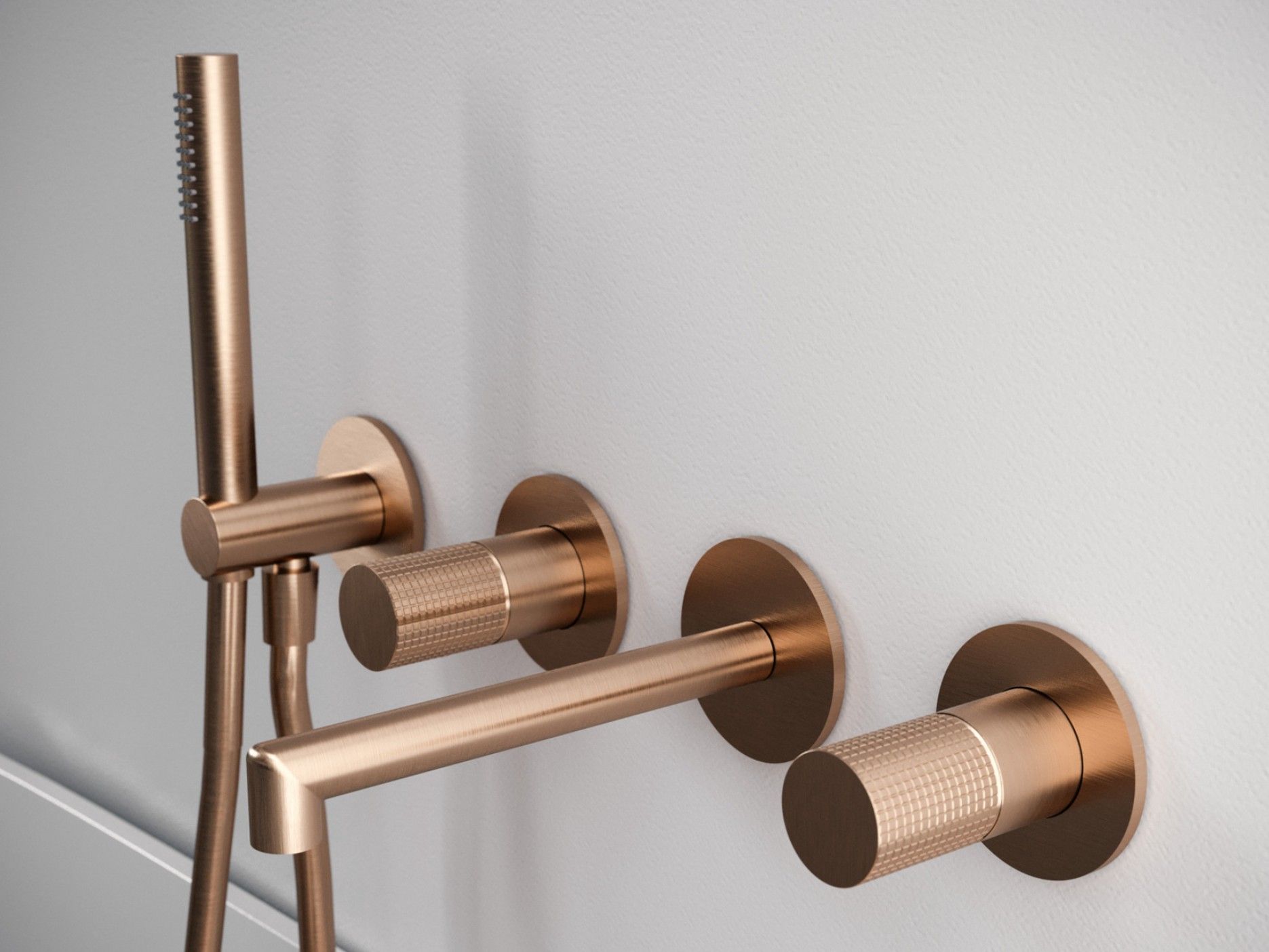 Набор латунных настенных ванн с ручным душем Rubinetterie Treemme T30 ARCH-00072296 - Вид №1